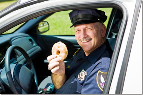 Police Officer and Doughnut