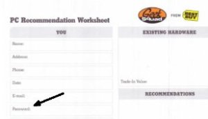 Best Buy Password form