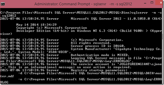 2015-07-06 13_52_27-Administrator_ Command Prompt - sqlservr   -m -s sql2012