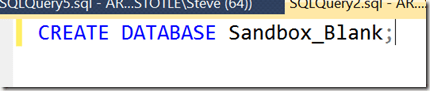 2015-07-23 11_36_06-SQLQuery2.sql - ARISTOTLE.tSQLt_Exercises (ARISTOTLE_Steve (65))_ - Microsoft SQ