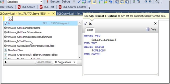 2016-09-23 12_13_17-SQLQuery4.sql - (local)_SQL2014.Sandbox (PLATO_Steve (63))_ - Microsoft SQL Serv
