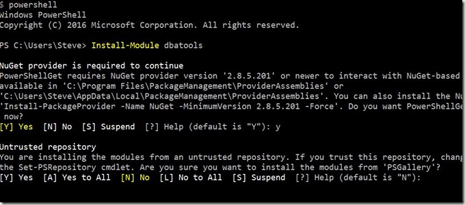 Getting dbatools in Powershell | Voice of the DBA