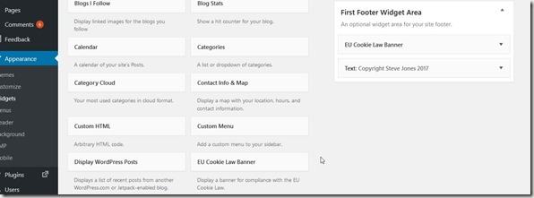 2017-09-22 17_38_33-Widgets &lsaquo; Voice of the DBA &mdash; WordPress