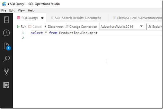 2018-07-09 20_02_47-● SQLQuery1 - SQL Operations Studio