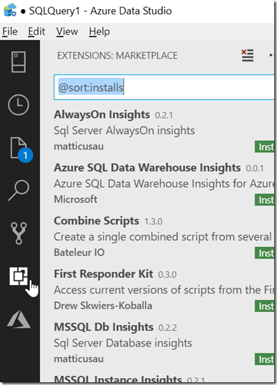 2018-10-19 17_12_50-● SQLQuery1 - Azure Data Studio