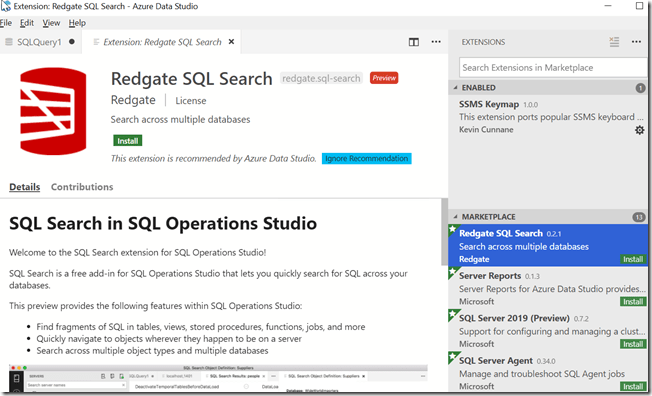 2018-10-19 17_53_21-Extension_ Redgate SQL Search - Azure Data Studio
