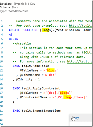 2018-10-20 16_10_10-SQL Search Object Definition_ test Disallow Blank Titles - Azure Data Studio