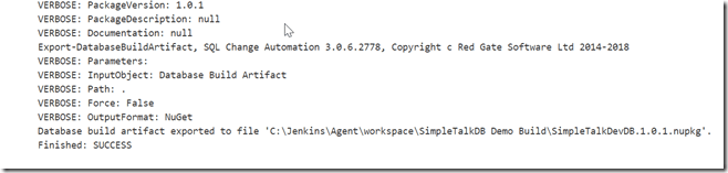 2019-07-27 19_06_17-SimpleTalkDB Demo Build #1 Console [Jenkins]