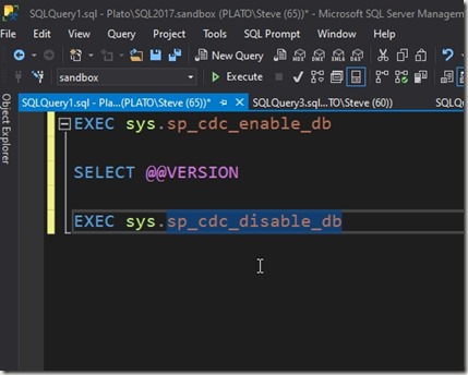2020-03-19 11_11_39-SQLQuery1.sql - Plato_SQL2017.sandbox (PLATO_Steve (65))_ - Microsoft SQL Server
