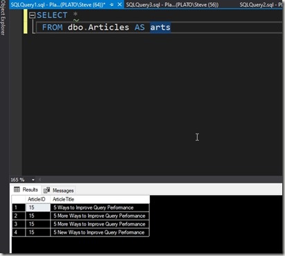 2020-03-19 11_20_54-SQLQuery1.sql - Plato_SQL2017.sandbox (PLATO_Steve (64))_ - Microsoft SQL Server