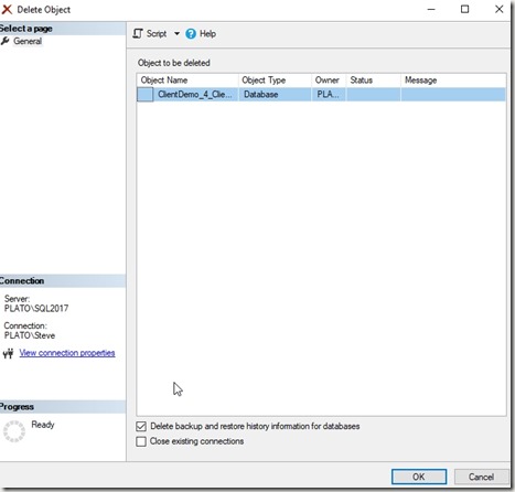 Dropping a Database Now–#SQLNewBlogger | Voice of the DBA