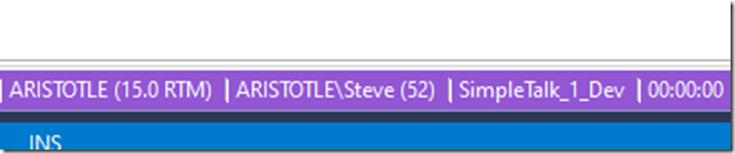 2020-07-11 10_40_01-SQLQuery2.sql - ARISTOTLE.SimpleTalk_1_Dev (ARISTOTLE_Steve (52))_ - Microsoft S