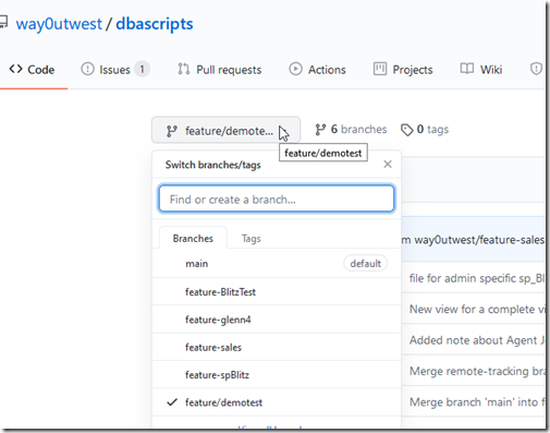 Git Tricks–Getting a New Remote Branch–#SQLNewBlogger | Voice of the DBA