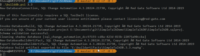 Successful build from PoSh