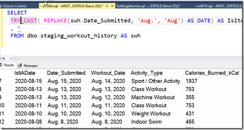 2020-08-27 12_40_27-~vs7264.sql - ARISTOTLE_SQL2017.way0utwest (ARISTOTLE_Steve (58))_ - Microsoft S