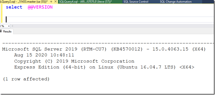 2020-09-14 11_15_49-SQLQuery2.sql - .,51433.master (sa (55))_ - Microsoft SQL Server Management Stud