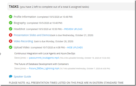 2020-10-19 08_35_53-Conference Harvester - PASS Virtual Summit 2020