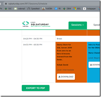 2020-12-18 12_03_18-SQLSaturday #997 - Salt Lake City 2020 _ Sessions _ Schedule