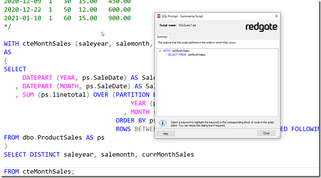 2021-03-12 08_16_26-SQLQuery1.sql - ARISTOTLE.sandbox (ARISTOTLE_Steve (61)) - Microsoft SQL Server 