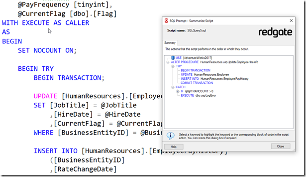 2021-03-12 08_17_41-SQLQuery5.sql - ARISTOTLE_SQL2017.AdventureWorks2017 (ARISTOTLE_Steve (61)) - Mi