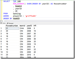 2021-07-13 11_38_32-SQLQuery1.sql - ARISTOTLE.BaseballData (ARISTOTLE_Steve (75))_ - Microsoft SQL S