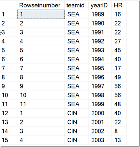 2021-07-13 11_49_01-SQLQuery1.sql - ARISTOTLE.BaseballData (ARISTOTLE_Steve (75))_ - Microsoft SQL S