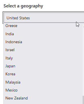 Azure Geographies