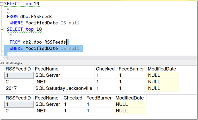 2023-01-11 10_12_23-SQLQuery3.sql - localhost.db1 (WAY0UTWESTHP_way0u (59))_ - Microsoft SQL Server 
