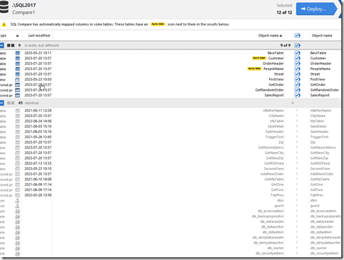 2023-07-20 14_17_58-SQL Compare - E__Documents_SQL Compare_SharedProjects_(local)_SQL2017.SimpleTalk