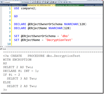 2023-07-21 12_54_19-SQLQuery3.sql - ADMIN_ARISTOTLE_SQL2017.Compare2 (ARISTOTLE_Steve (53))_ - Micro