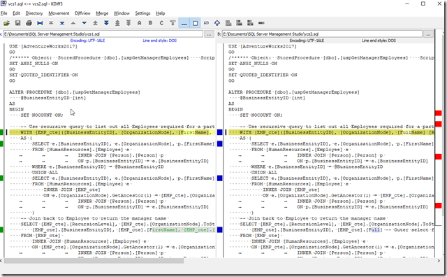 2023-11-20 14_09_12-vcs1.sql _-_ vcs2.sql - KDiff3
