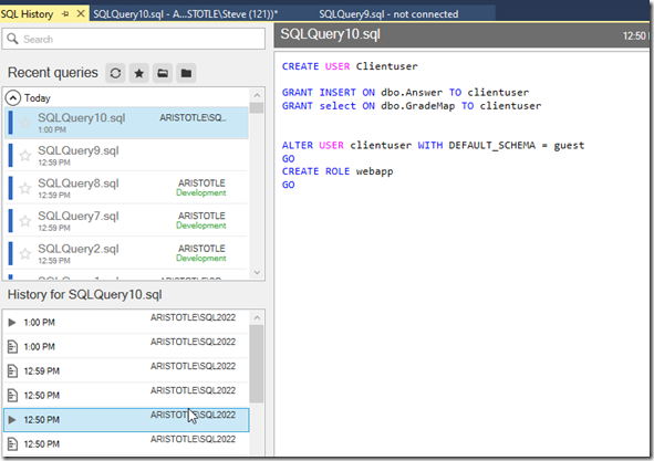 2024-01-09 13_01_00-SQL History - Microsoft SQL Server Management Studio